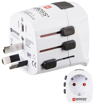 Adapter podróżny Hama World Travel Pro Light White (4047443491411)