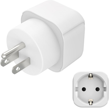 Adapter podróżny Hama Basic EU - USA White (4047443499134)