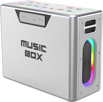 Портативна колонка HiFuture MusicBox 100W RGB Silver (musicbox.silver)