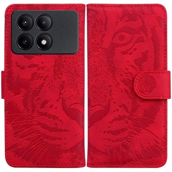 Чехол-книжка Deexe Tiger для Xiaomi Poco X6 Pro - Red
