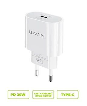 Сетевое зарядное устройство BAVIN PC851Y PD 20W Type-C White