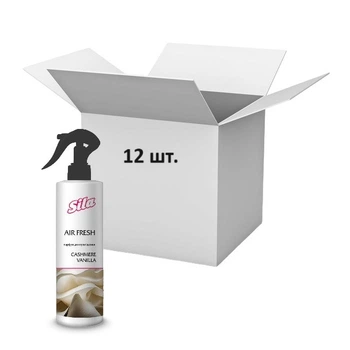Упаковка освежитель воздуха Sila Air Fresh Cashmere vanilla ароматизатор духов для помещения 400 мл х 12 шт.