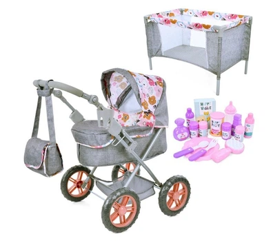 Игровой набор для куклы - кукольная коляска, манеж, аксессуары FiVEoNiNE T837038