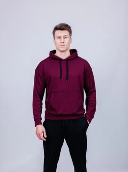 Мужской худи демисезонный SPORT24 ATEX 0094 M Бордовый (AT-0094/05 C )