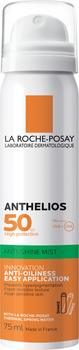 Сонцезахисний спрей для обличчя La Roche-Posay Anthelios Invisible Face Mist Anti Shine SPF50 75 мл (3337875549530)