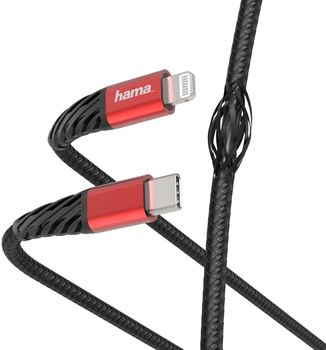Kabel Hama USB Type-C - Lightning 1.5 m Black (4047443407719)