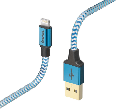 Kabel Hama USB Type-A - Lightning 1.5 m Blue (4047443356000)