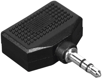 Adapter Hama mini-jack 3.5 mm - 2 x mini-jack 3.5 mm Black (4047443194480)