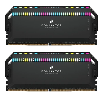 Модуль пам'яті для комп'ютера Corsair DDR5 32GB (2x16GB) 6200 MHz Dominator Platinum RGB Black (CMT32GX5M2X6200C36)