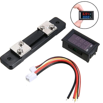 Вольтметр амперметр DC 0-100V 50A (з шунтом) [DIST-5464]