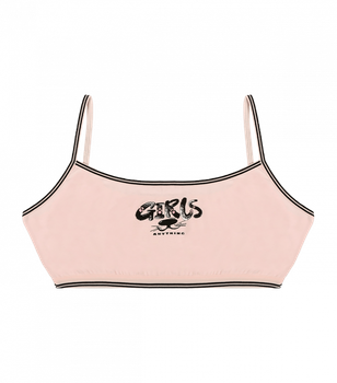 Підлітковий топ з принтом - Donella - 5971HK - 152-158 см - Персиковий (Girls)