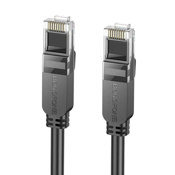 Мережевий кабель BOROFONE BUS01 Category 6 Gigabit network cable(L=8M) Black (6941991103964)