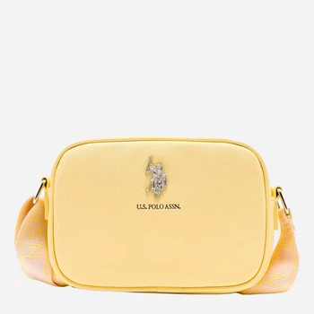 Сумка кросс-боди через плечо женская из искусственной кожи U.S. Polo Assn 659083086 Желтая (1159800968)
