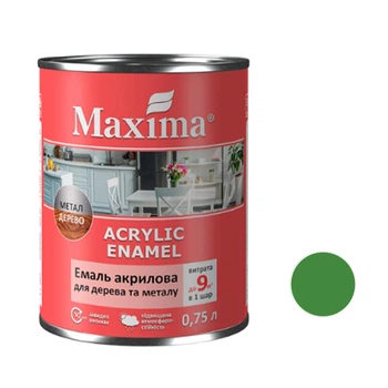 Эмаль акриловая Maxima 0,75л веснняя трава