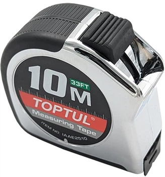 Рулетка професійна Toptul 10 м х 25 мм (IAAE2510)