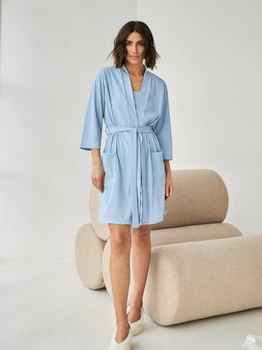 Халат жіночий великих розмірів BARWA garments 0317 XL Блакитний (2110003174030)