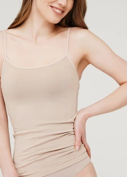 Майка жіноча безшовна на тонких бретелях Giulia CAMISOLE S/M Beige-naturale