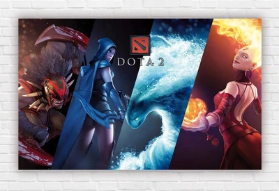 Бумажный плакат "Дота/Dota" 120х75см
