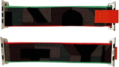 Ремешок для часов нейлоновый 42/44/45/49 мм Black-Green-Red