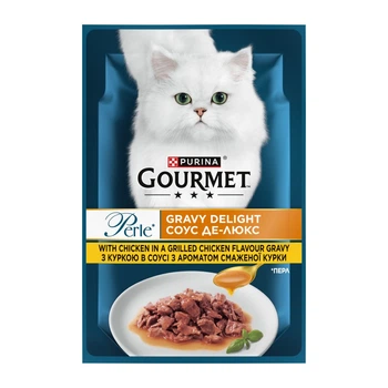 Вологий корм для котів Gourmet Perle pouch 85 г (курка міні філе)