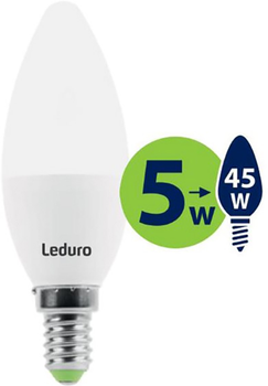 Лампа світлодіодна LED Leduro E14 2700K 5W 400 lm C35 21188 (4750703995917)