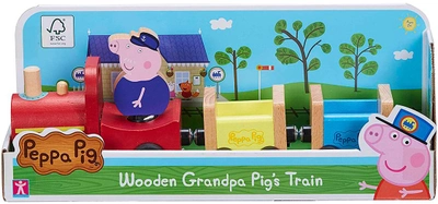 Drewniany zestaw do zabawy Peppa Pig Pociąg Dziadka Peppy (07210) (5029736072100)