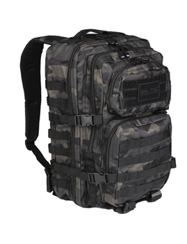 Рюкзак тактический Mil-Tec 36 л Черный камуфляж US ASSAULT PACK LG DARK CAMO (14002280-36)