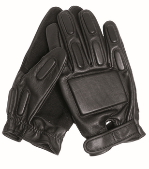 Перчатки тактические кожаные M Черные Mil-Tec Sec Handschuhe Leder XL Schwarz (12501002-008-M)