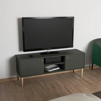 Тумба под телевизор на ножках Idomlund TV 140x54,8x38 см Антрацит