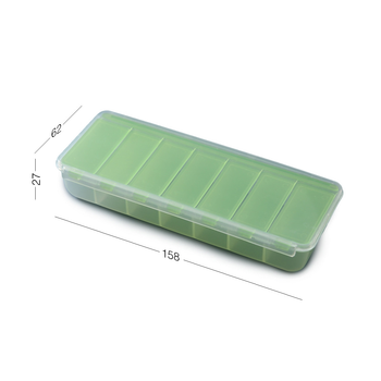 Органайзер для таблеток MVM на 7 отделений пластиковый Прозрачный/зеленый (PC-23 T/GREEN)