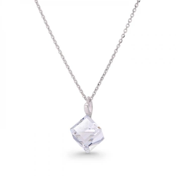 Срібний кулон Spark зі Swarovski Cube N48418C