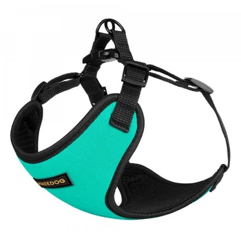 Амуниция Bronzedog Sport Нейлоновая шлея для собак мелких и средних пород, бирюзовая XS (7313Б/Т)