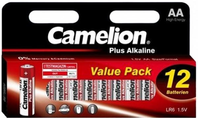 Лужні батарейки Camelion Plus Mignon AA LR6 12 шт (11001206)