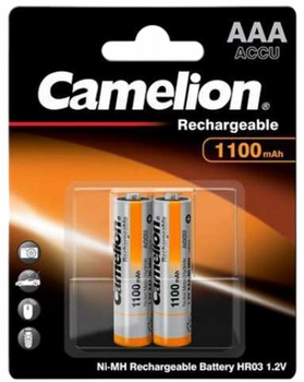 Акумулятори Camelion Rechargeable AAA Micro 1.2 В 1200 мАг 2 шт (17011203)
