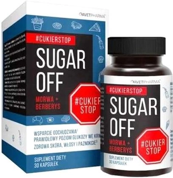 Дієтична добавка Avet Pharma Sugar Off Mulberry + Barberry 30 капсул (5902802793225)