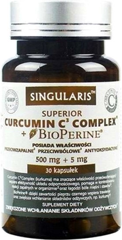 Suplement diety Singularis Superior Curcumin C3 Complex + Bioperine 30 caps (5903263262367)