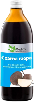 Zagęszczony sok EkaMedica 100% Natural Czarna rzepa 500 ml (5902596671488)