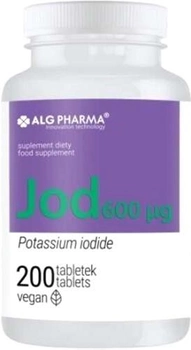 Дієтична добавка Alg Pharma Jod 600 ug 200 таблеток (5908288911443)