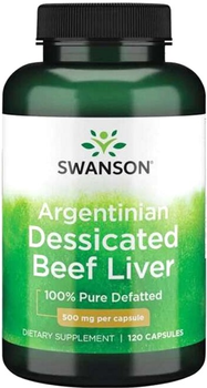 Дієтична добавка Swanson Beef Liver 120 капсул (087614111988)