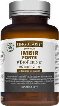 Suplement diety Singularis Superior Imbir Forte Bioperine 60 caps (5907796631300)