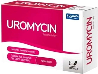 Дієтична добавка Solinea Uromycin 15 капсул (5902768521795)