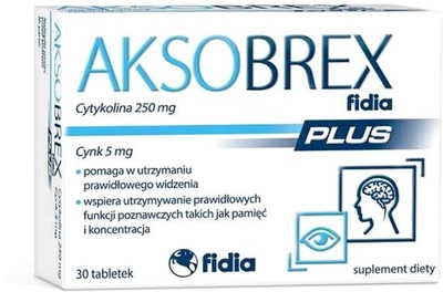 Suplement diety Fidia Pharma Aksobrex Plus 30 tabs (8033661808151)