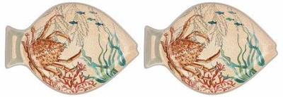 Zestaw talerzy Rose&Tulipani Sea Life ryby z melaminy 33 x 23 cm 2 szt (R133201PEM)