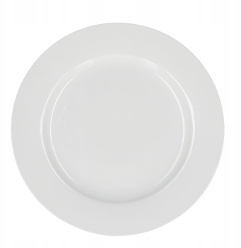 Zestaw talerzy obiadowych La Porcellana Bianca Essenziale z rantem 30 cm Biały 2 szt (P00420630F)