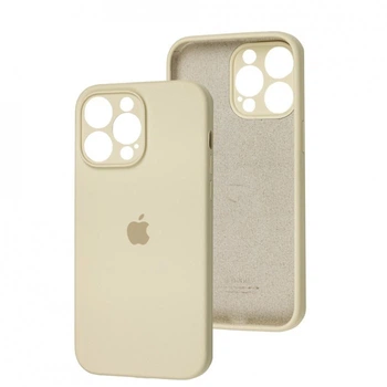 Чохол Fiji Silicone Case Full Camera для Apple iPhone 15 Pro накладка бампер із захистом камери Antique White