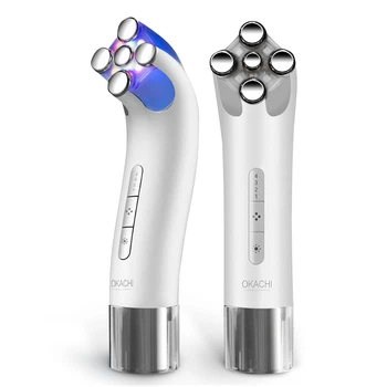 Массажер для лица микротоковый OKACHI GLIYA OG-5832 апарат микротоки EMS + RF + LED для поддтяжки кожи лица