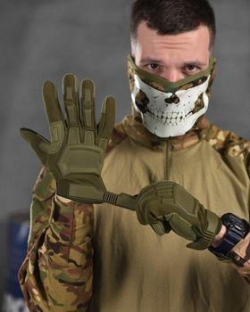 Армейские штурмовые полнопалые перчатки XL олива (13426)
