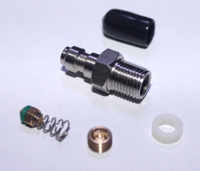 Фитинг клапан Fill nipple M10x1 на газовый регулятор пейнтбольного балона NIPPLE-M10X1 золотой
