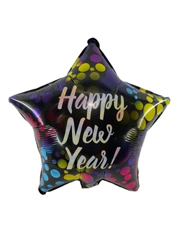 Фольгированный шар звезда Happy New Year, 18" 44 см 20977