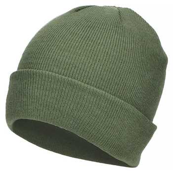 Шапка акриловая тонкой вязки Beanie Cap Olive